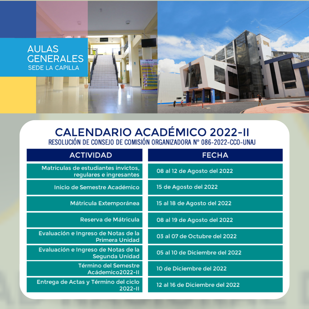Calendario Academico 2022-II